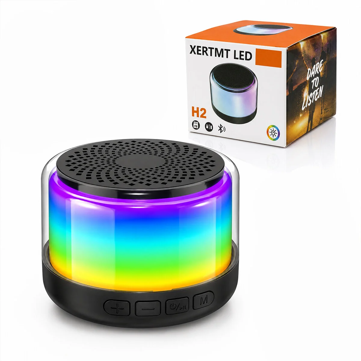 Bt - Sd - Usb Şarjlı Rgb Işıklı Bluetooth Wireless Speaker Hoparlör 3W PL-4675
