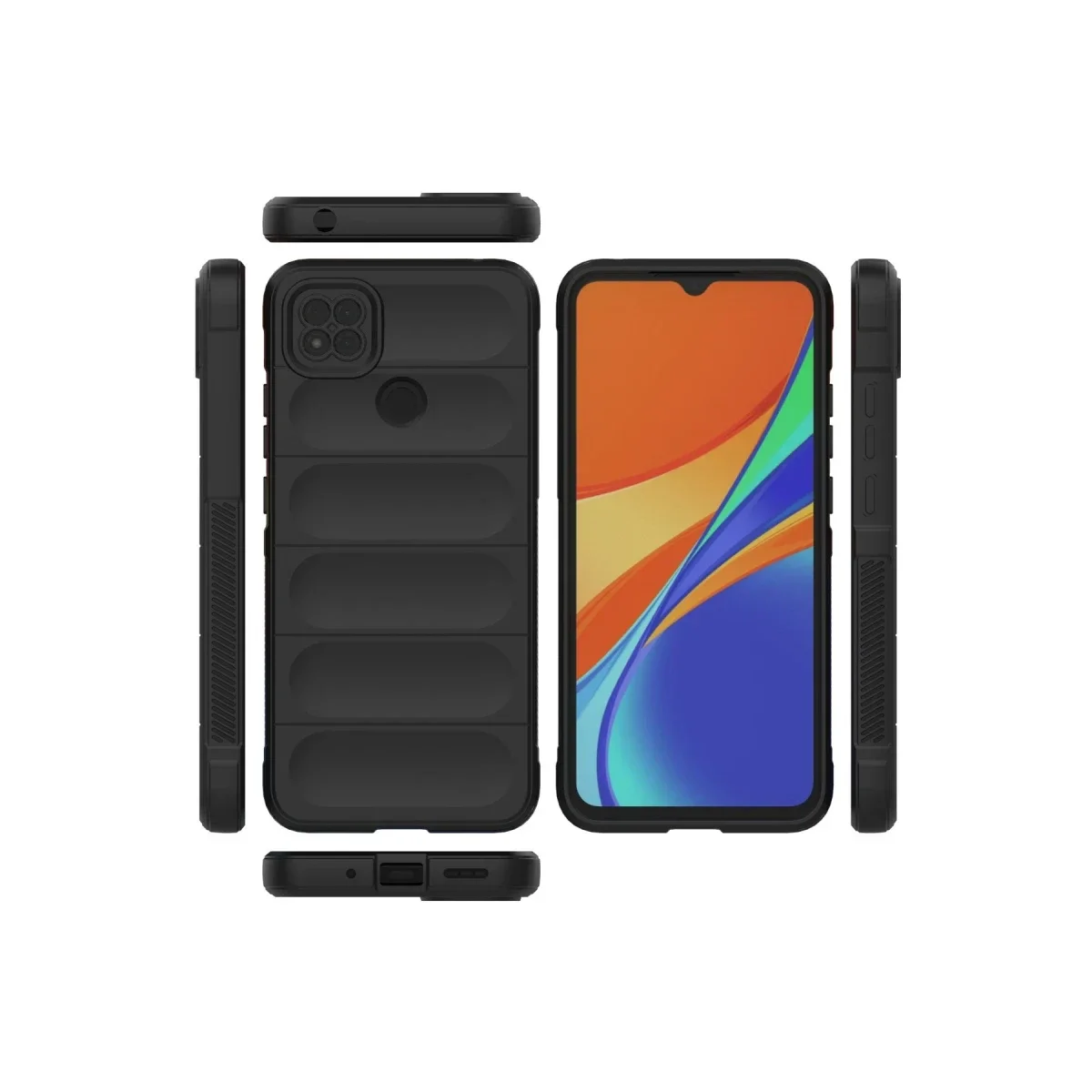 Xiaomi Redmi 9C Kılıf Optimum Silikon - Siyah görsel 3