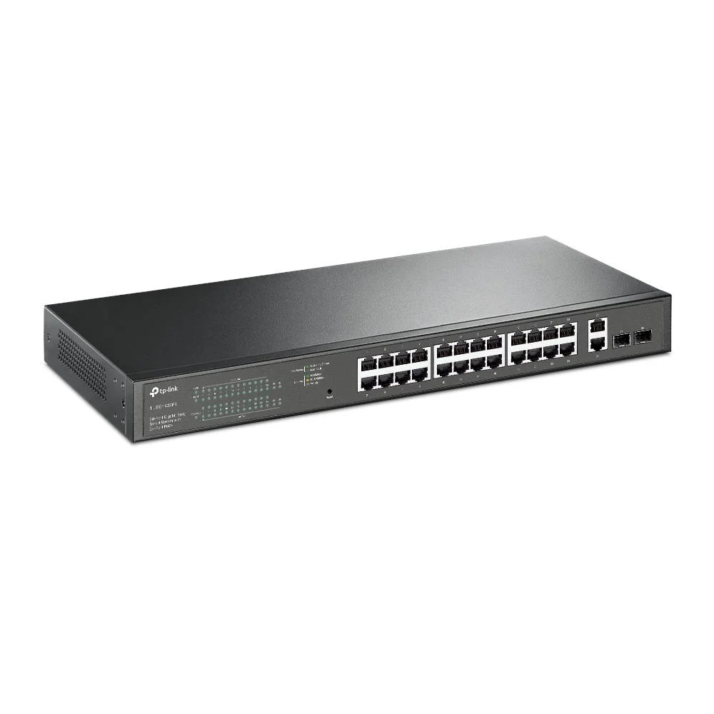 TL-SG1428PE 24 Port Gıgabıt + 2XGIGABIT RJ45/SFP Uplınk Yönetilebilir 250W Poe Rackmount Swıtch görsel 2