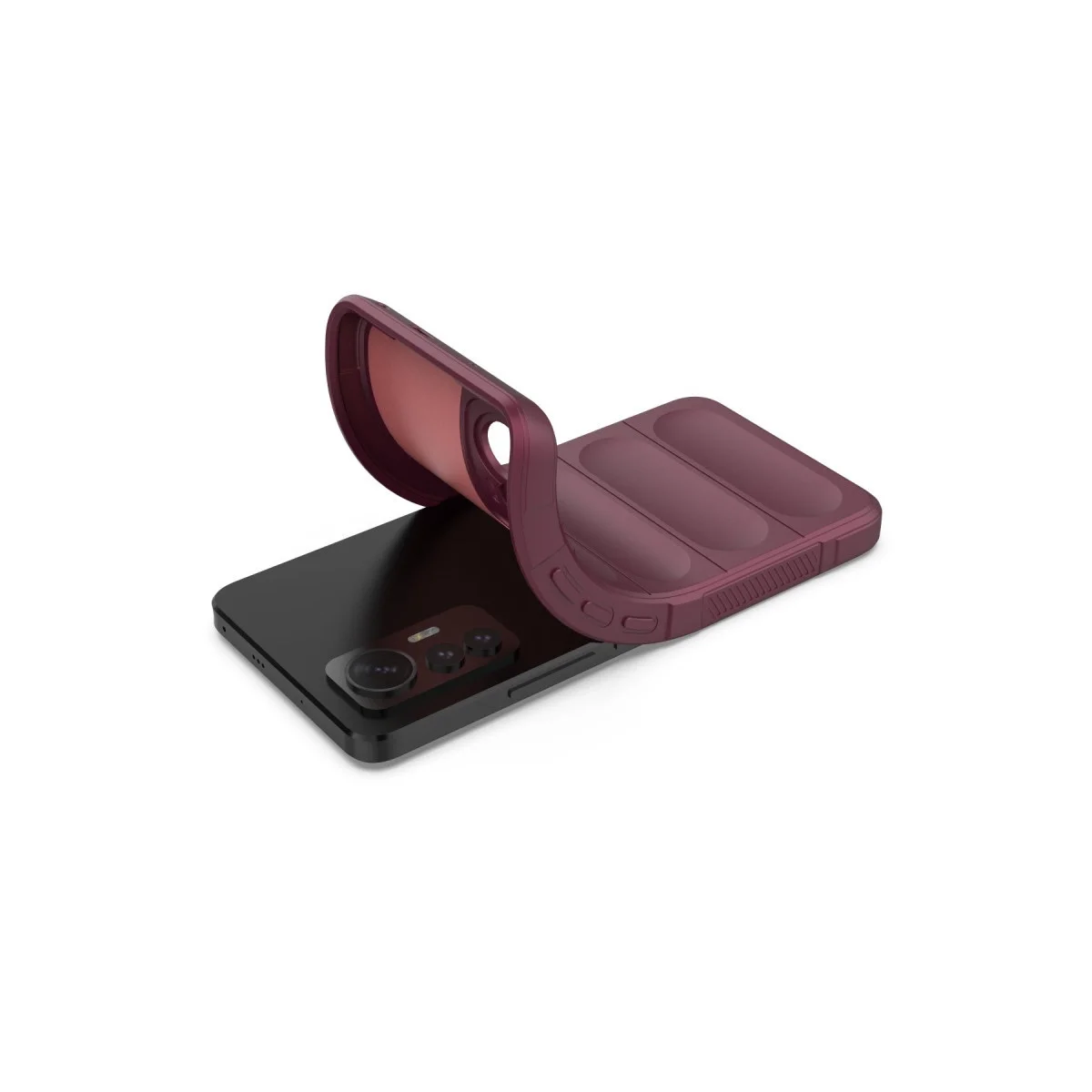 Xiao 12 Lite Kılıf Optimum Silikon - Bordo görsel 4