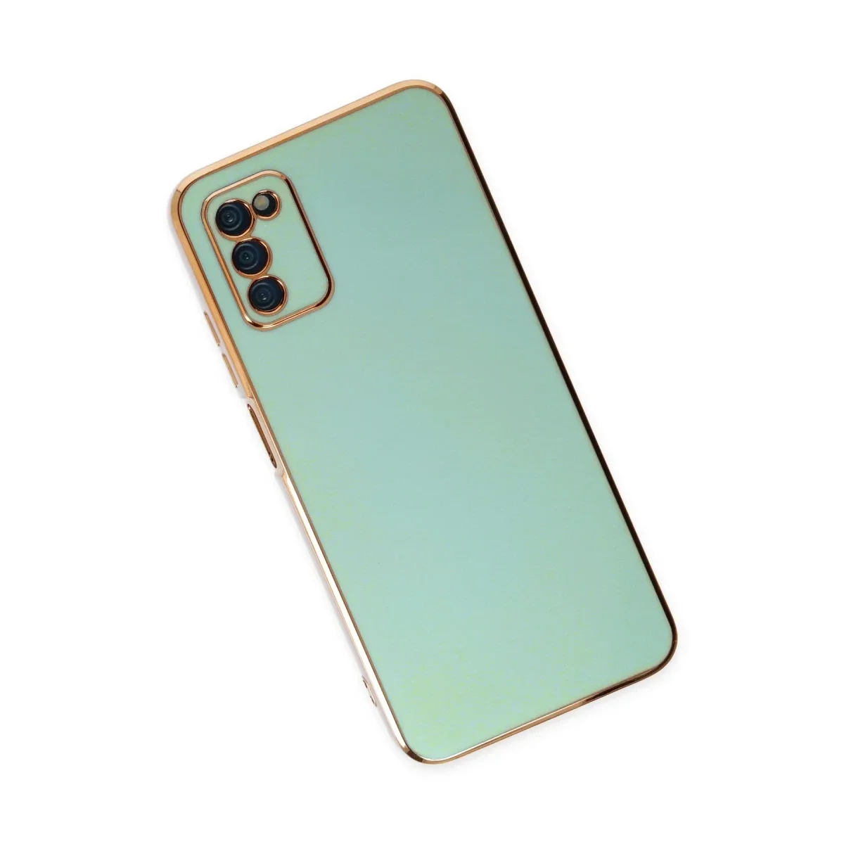 Samsung Galaxy A03S Kılıf Volet Silikon - Açık Yeşil görsel 3