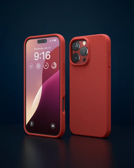 Apple İphone 16 Pro Kılıf First Silikon - Kırmızı