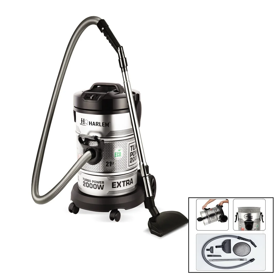 Torbasız - Kuru Vakumlu - Metal Kasa Elektrikli Süpürge 21LT - 2850W HSV-622DVC