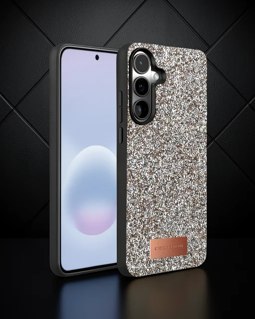 Onegif Samsung Galaxy A37 5g Bright Simli Kapak - Gümüş