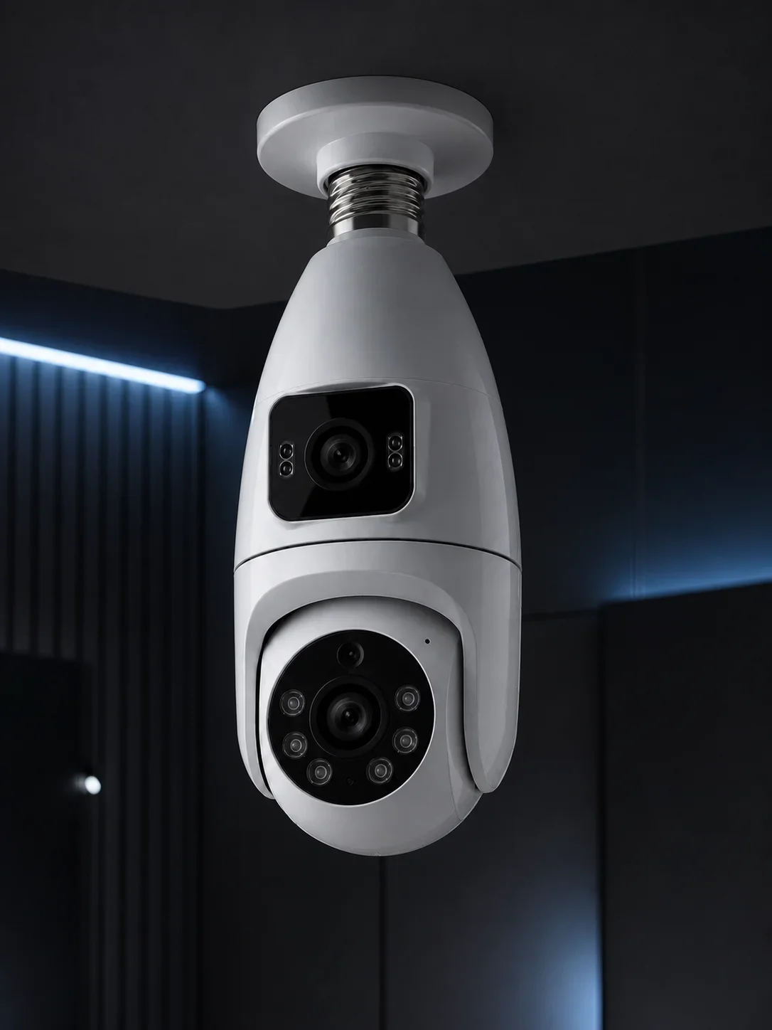 Çift Lens Wi-Fi Ampul Kamera ve Mobil Kontrol Yüksek Çözünürlüklü görsel 3
