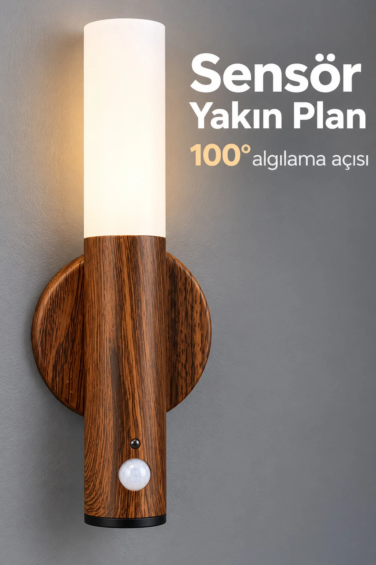 Hareket Sensörlü Kablosuz Gün Işığı Duvar Lambası görsel 3