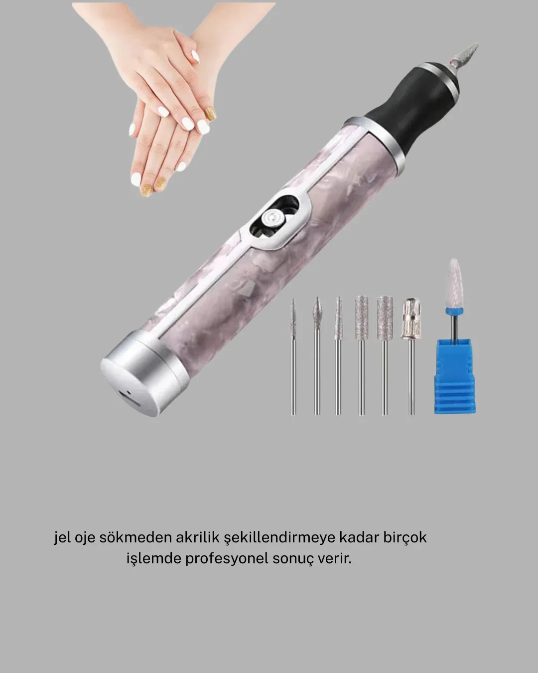 20.000 RPM Tırnak Matkabı + ni LED Oje Kurutma Cihazı Seti Yeni Nesil görsel 2