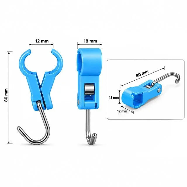 SN-38119 Yuvarlak Kelepçe Askı 80x12x18mm 4’lü Paket görsel 2