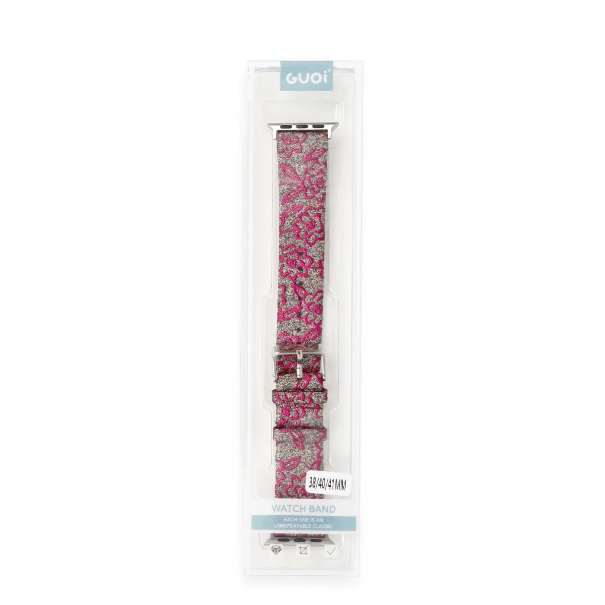 Apple Watch 38mm Creeper Desenli Kordon - Pembe görsel 4