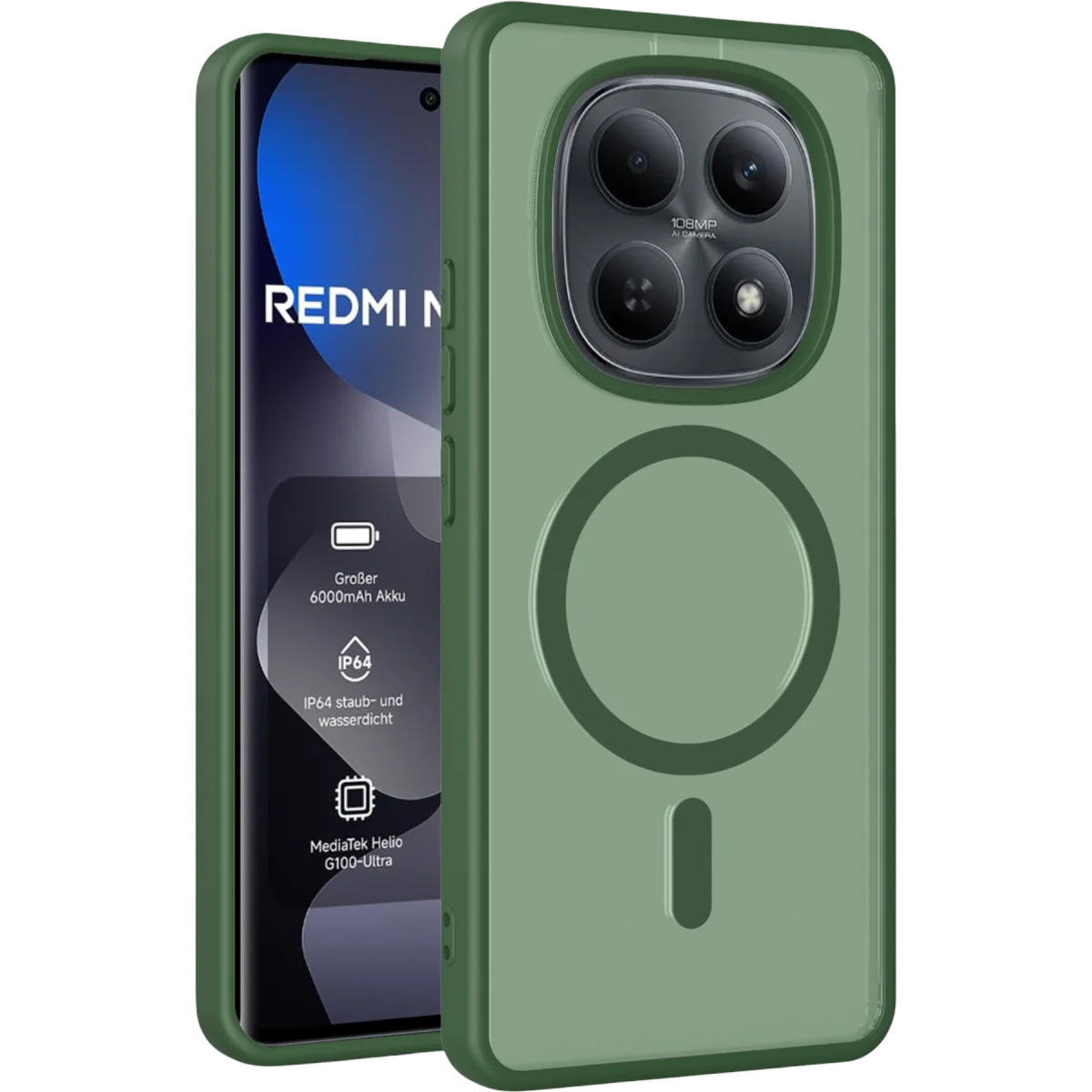 Joko Xiaomi Redmi Note 15 Pro 5G Jota Magsafe Kapak - Koyu Yeşil