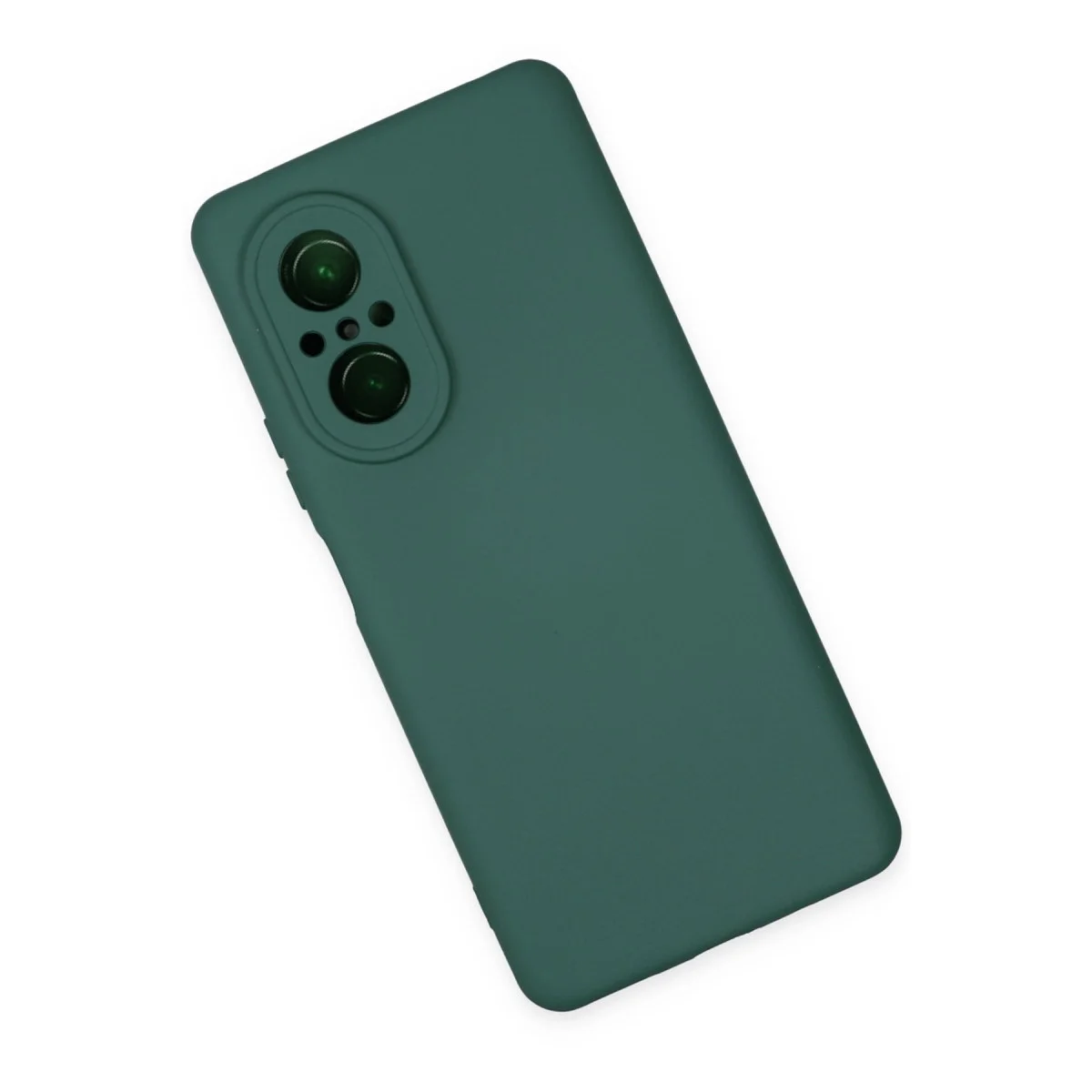 Huawei Nova 9 Se Kılıf Nano İçi Kadife Silikon - Koyu Yeşil görsel 3