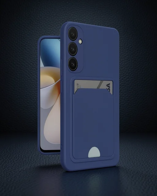 Samsung Galaxy A25 5g Kılıf Kelvin Kartvizitli Silikon - Lacivert