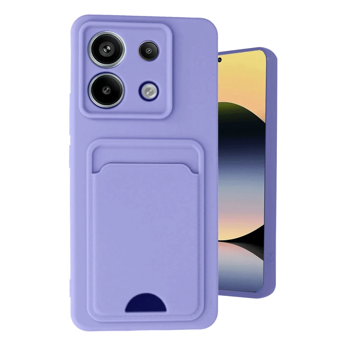 Xiaomi Redmi Note 13 Pro 5G Kılıf Kelvin Kartvizitli Silikon - Lila