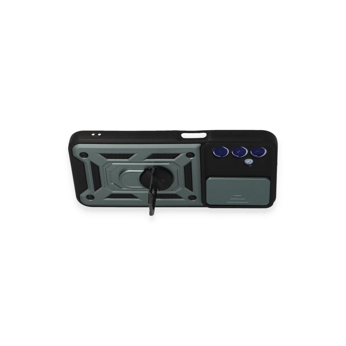 Samsung Galaxy M34 5g Kılıf Pars Lens Yüzüklü Silikon - Yeşil görsel 6