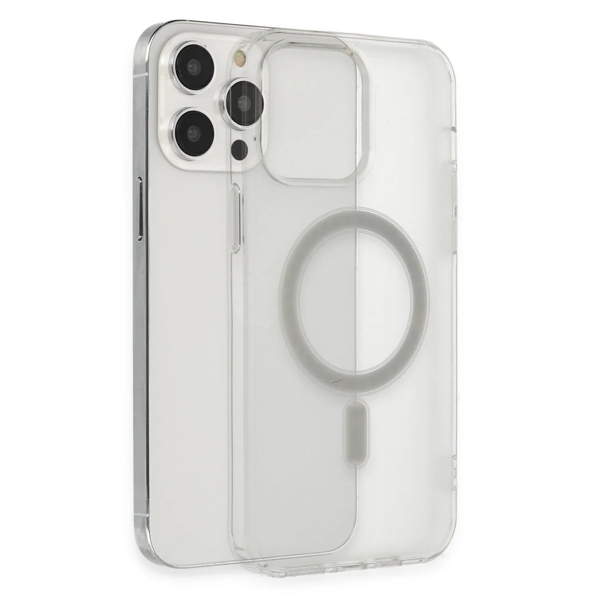 Apple İphone 14 Pro Max Kılıf Matte Şeffaf Magneticsafe - Şeffaf görsel 5