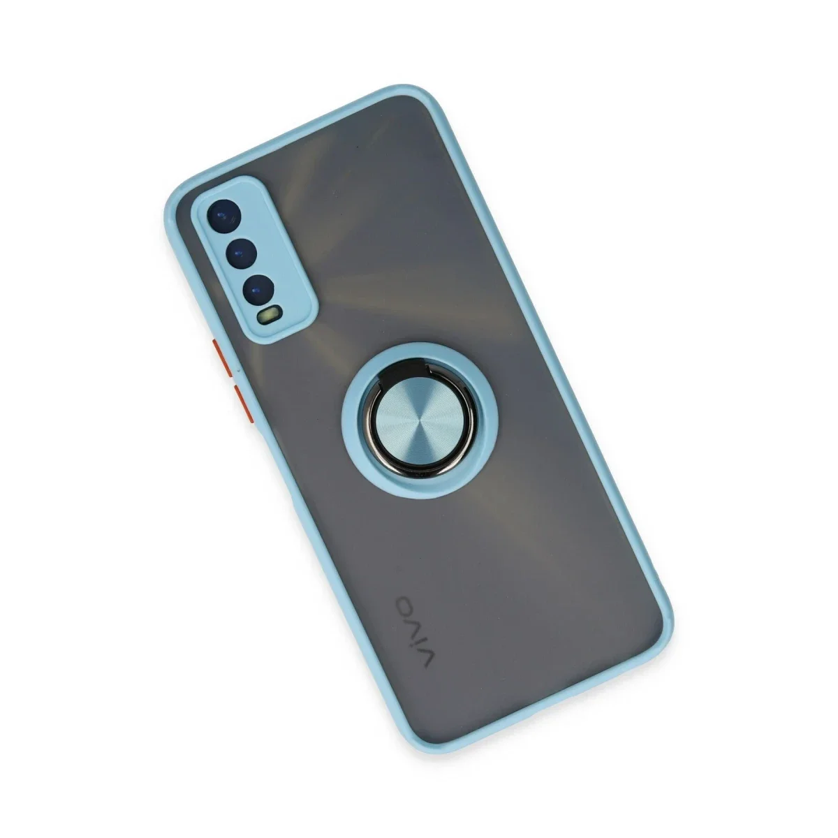 Vivo Y11S Kılıf Montreal Yüzüklü Silikon Kapak - Buz Mavi görsel 2