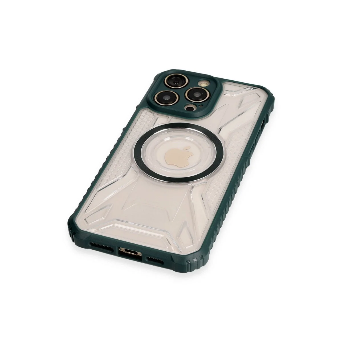 Apple İphone 13 Pro Max Kılıf Prag Magneticsafe Kapak - Koyu Yeşil görsel 4