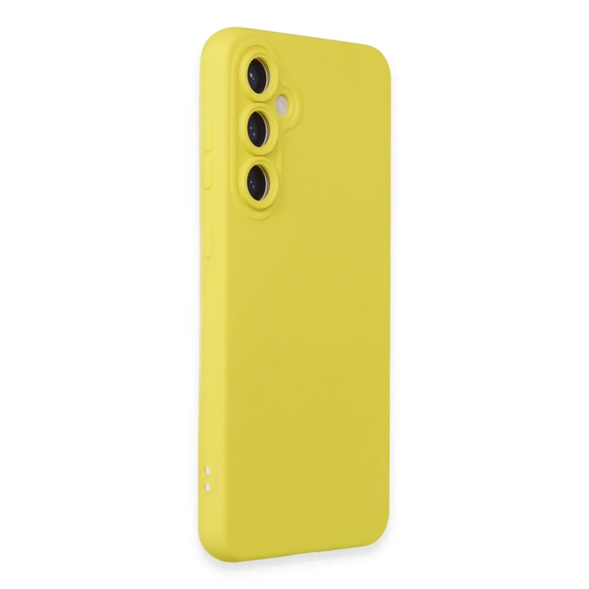 Samsung Galaxy S24 Kılıf Nano İçi Kadife Silikon - Sarı görsel 2