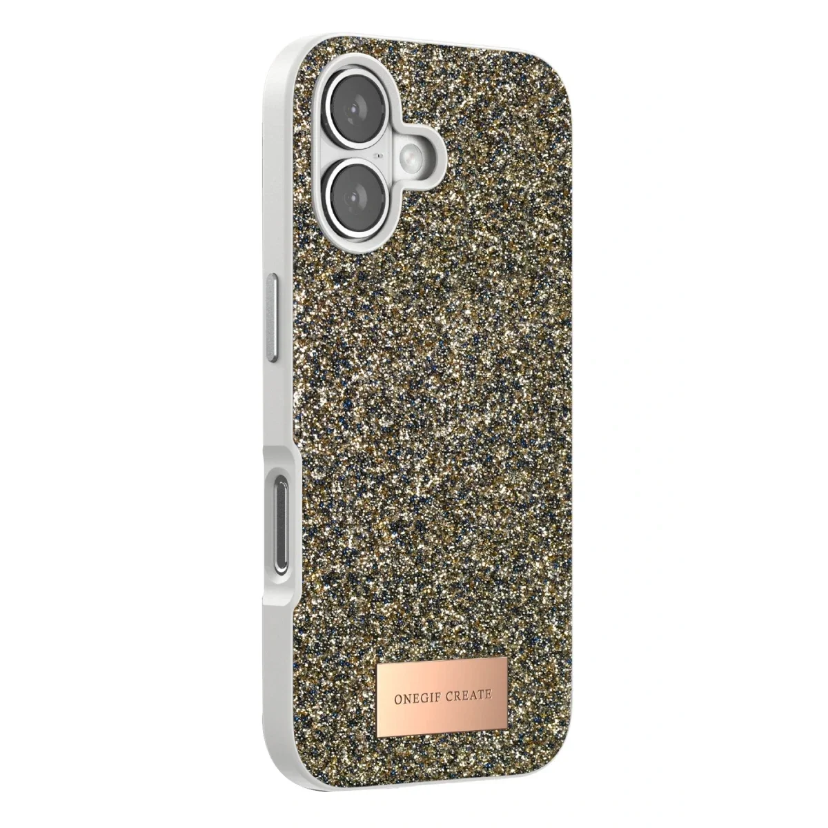 Onegif Apple iPhone 17 Bright Simli Kapak - Çöl Titanyum görsel 3