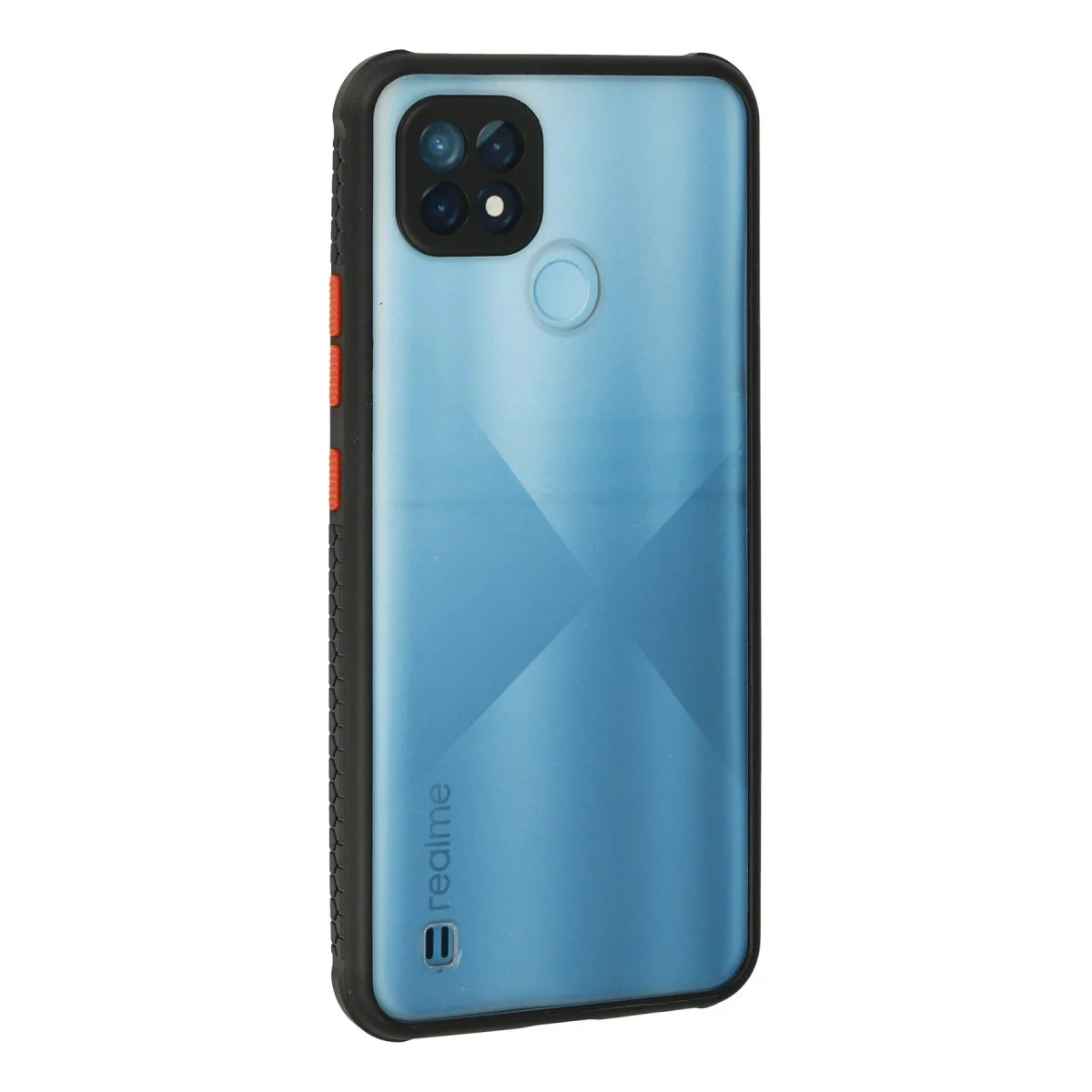 Realme C21 Kılıf Miami Şeffaf Silikon - Siyah görsel 3