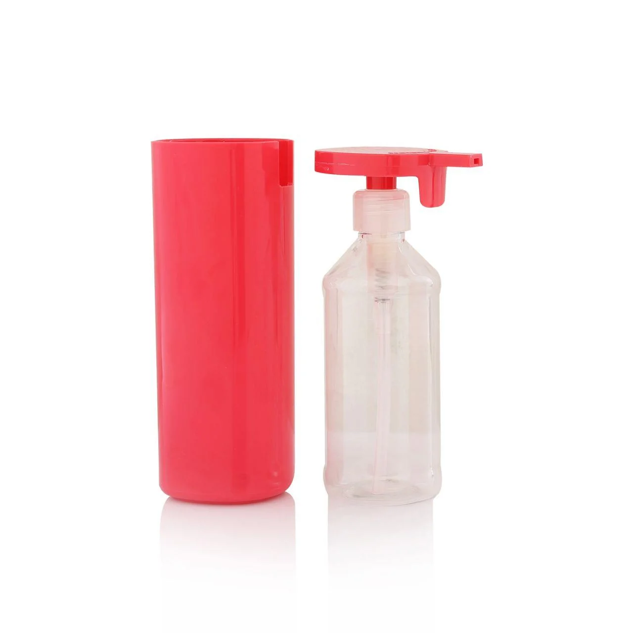 Soft Pembe Şeffaf Akrilik Sıvı Sabunluk 250 ml görsel 3