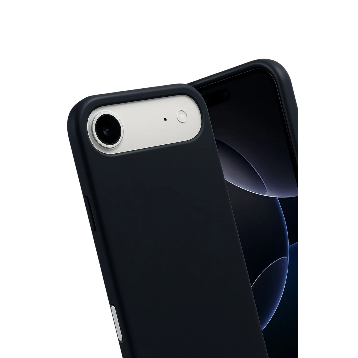 Apple İphone 17 Air Nano İçi Kadife Silikon - Siyah görsel 3