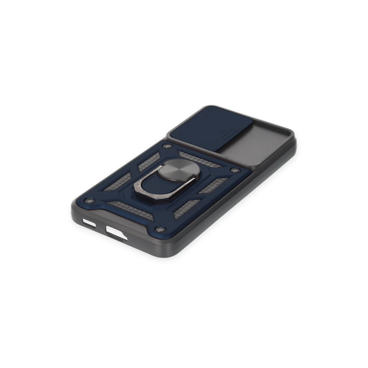 Samsung Galaxy S23 Kılıf Pars Lens Yüzüklü Silikon - Lacivert görsel 5