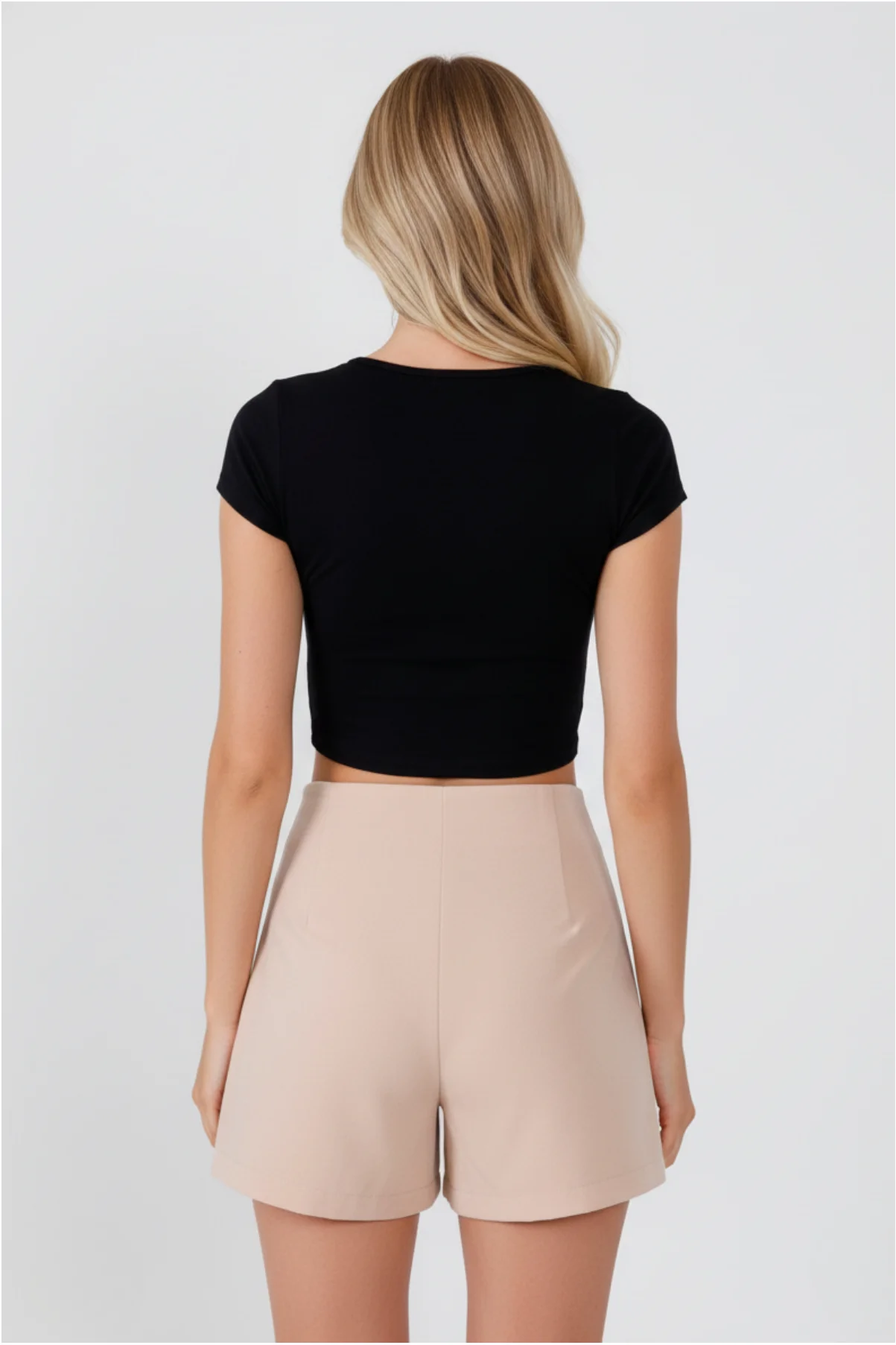 Kadın Basic Kesim Kısa Kol Tişört T-Shirt görsel 4
