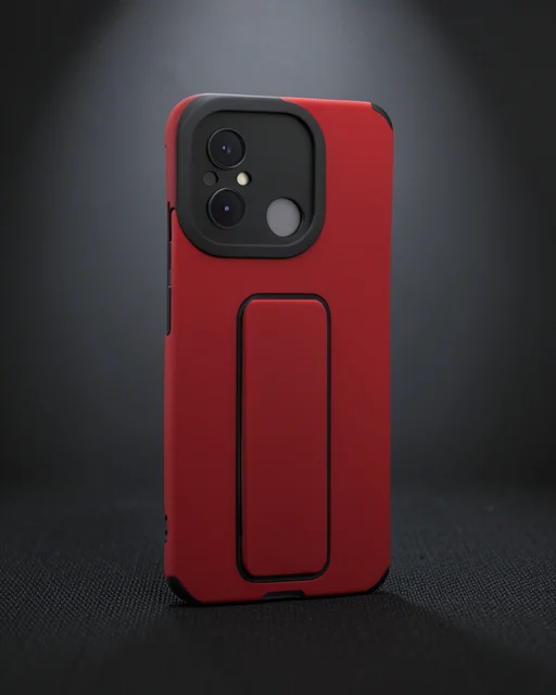 Xiaomi Redmi 12c Kılıf Mega Standlı Silikon - Yeşil