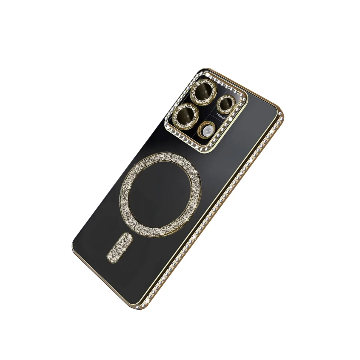 Xiaomi Redmi Note 13 Pro 4G Joke Simli Magneticsafe Kılıf - Gold görsel 4