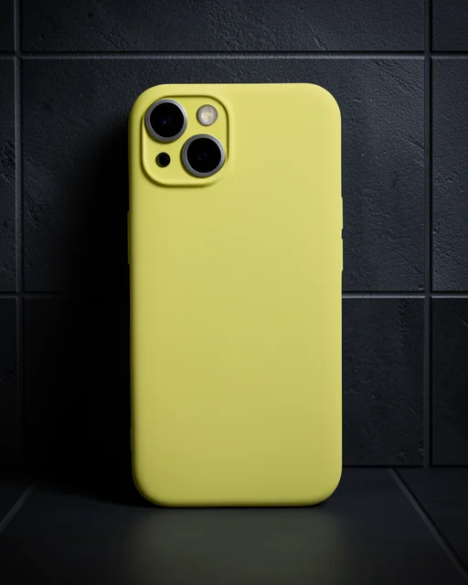 Apple İphone 13 Mini Kılıf Nano İçi Kadife Silikon - Sarı