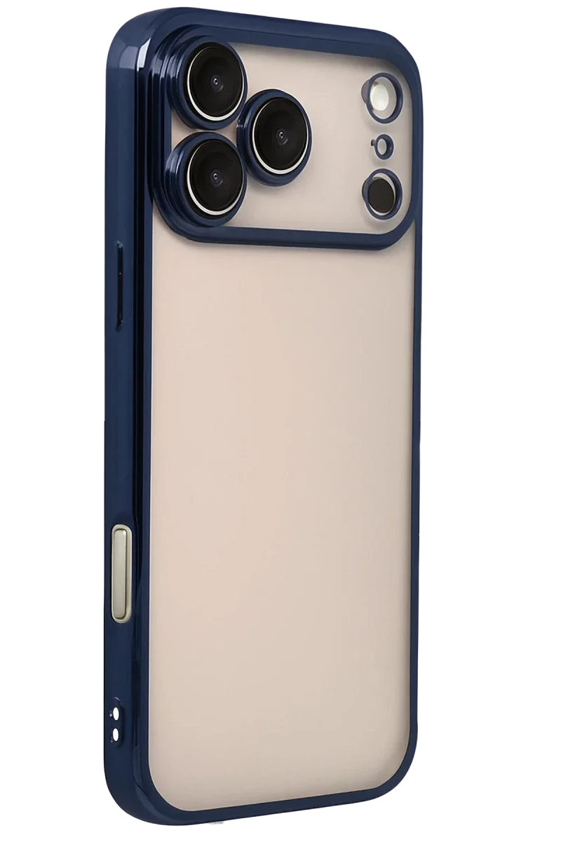 Apple iPhone 17 Pro Max Razer Lensli Silikon - Lacivert görsel 2