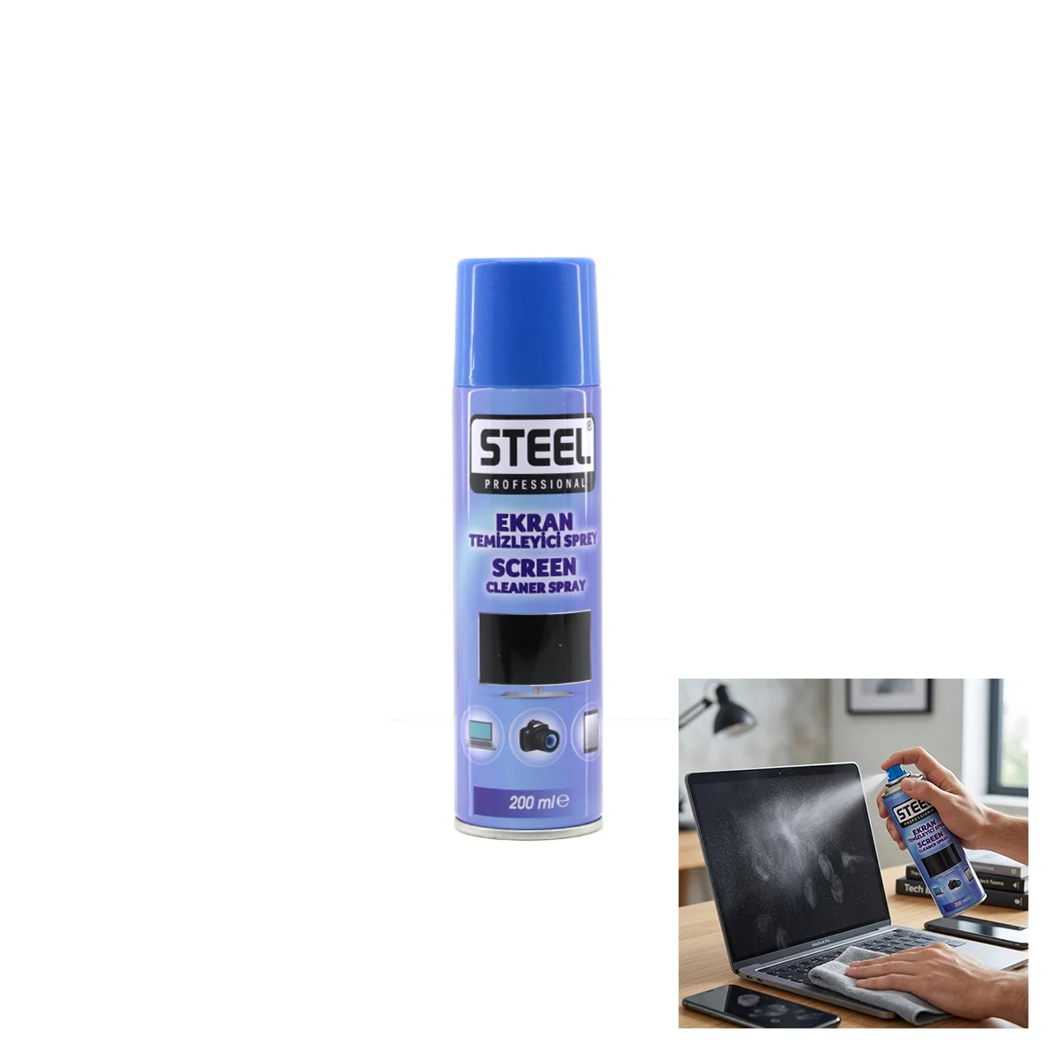 Ekran Temizleyici Sprey 200 ml görsel 3