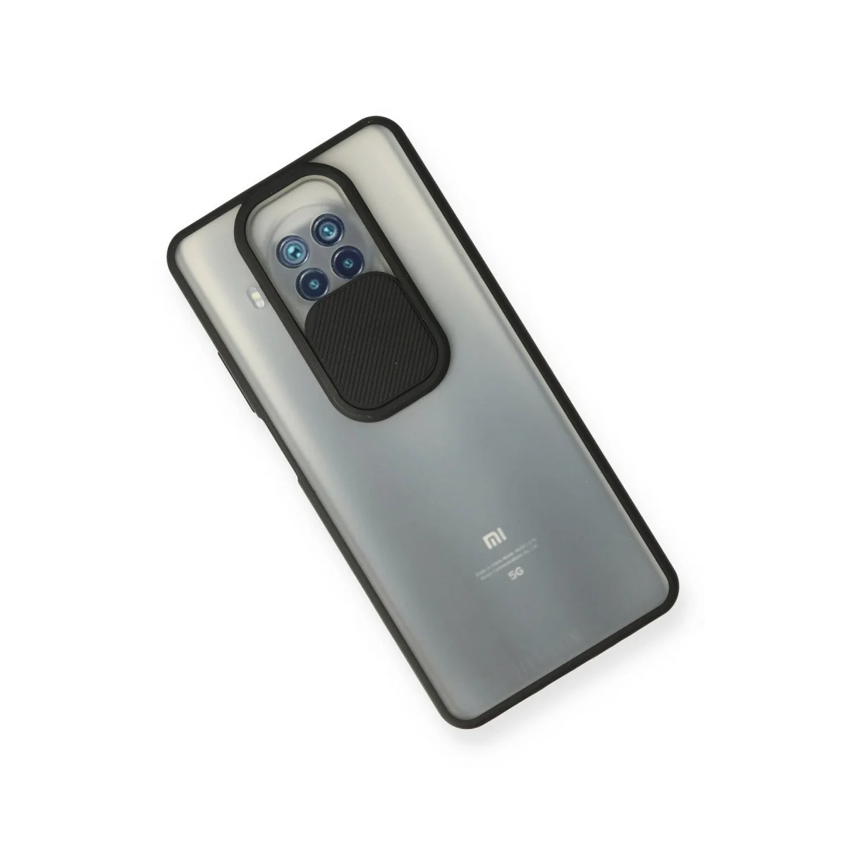 Xiaomi Mi 10t Lite Kılıf Palm Buzlu Kamera Sürgülü Silikon - Siyah görsel 3