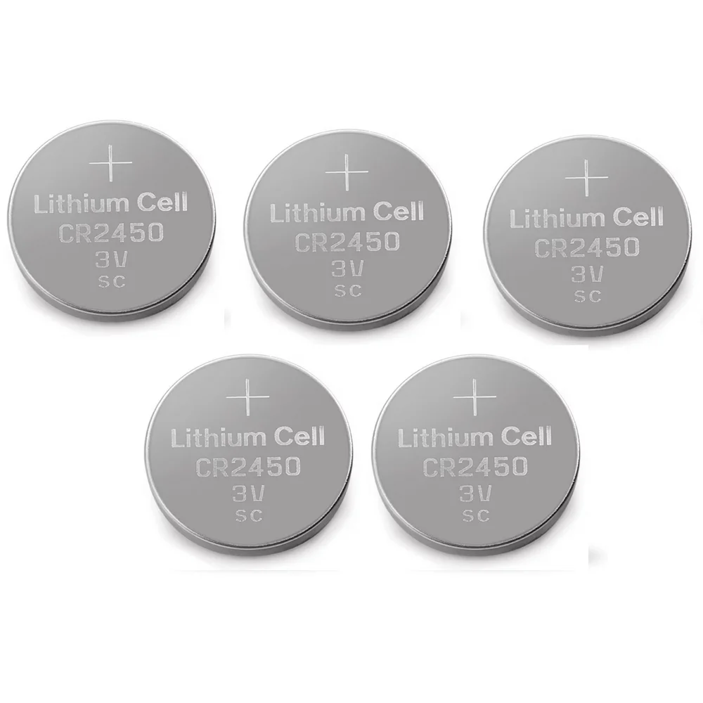 CR2450 Süper Lityum 3V 5’li Kart Düğme Pil görsel 2