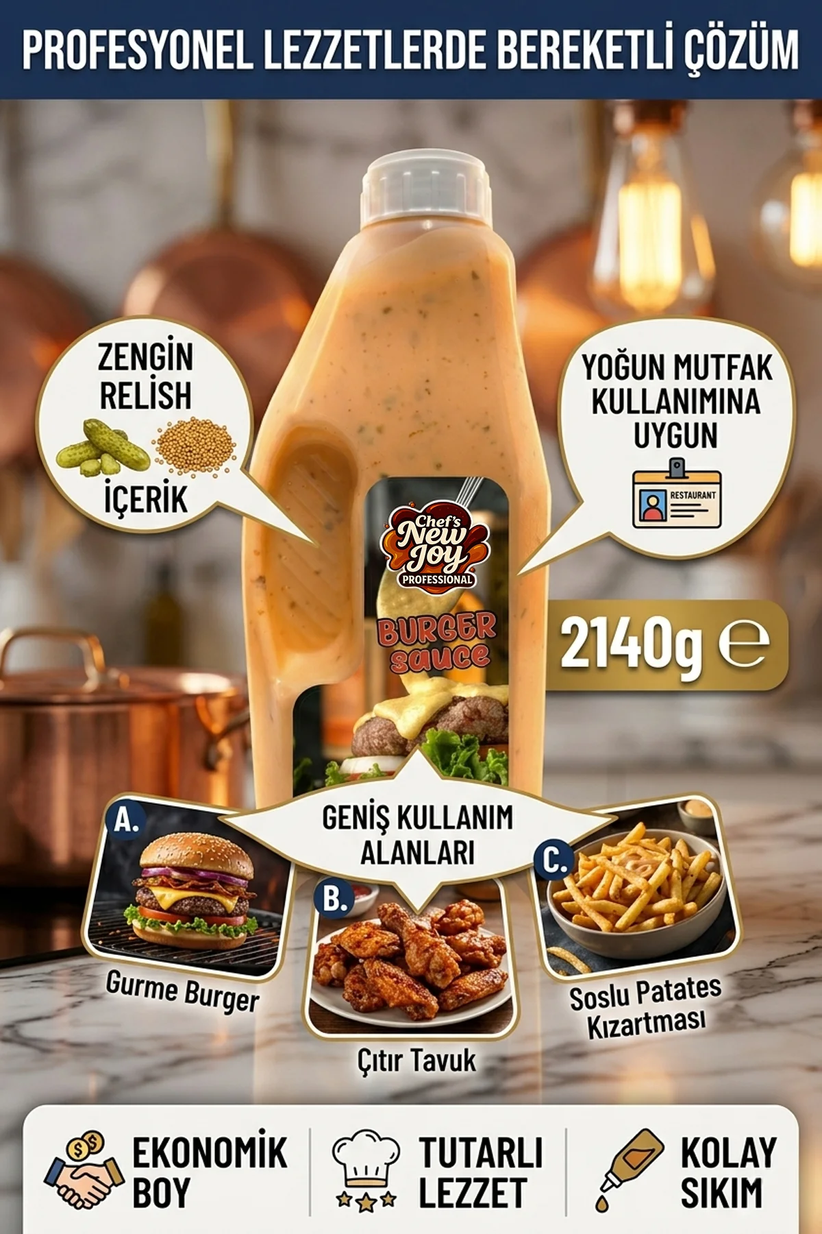 Burger Sos 2140 G x 6 Adet - 1 Koli (Koli Bazlı Avantaj Paketi) görsel 2