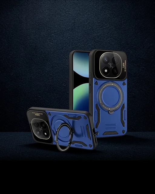 Xiaomi Redmi Note 14 Pro 5g Kılıf Joy Lens Standlı Kapak - Lacivert