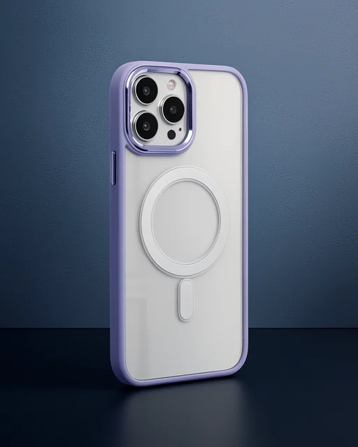 Apple İphone 15 Pro Kılıf Room Magneticsafe Silikon - Lila