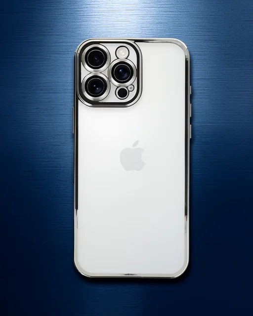 Apple İphone 16 Pro Max Kılıf Razer Lensli Silikon - Gümüş