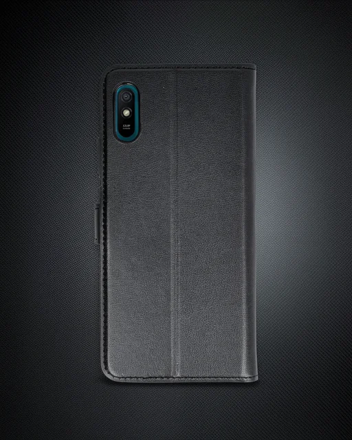 Xiaomi Redmi 9a Kılıf Trend S Plus Kapaklı Kılıf - Siyah