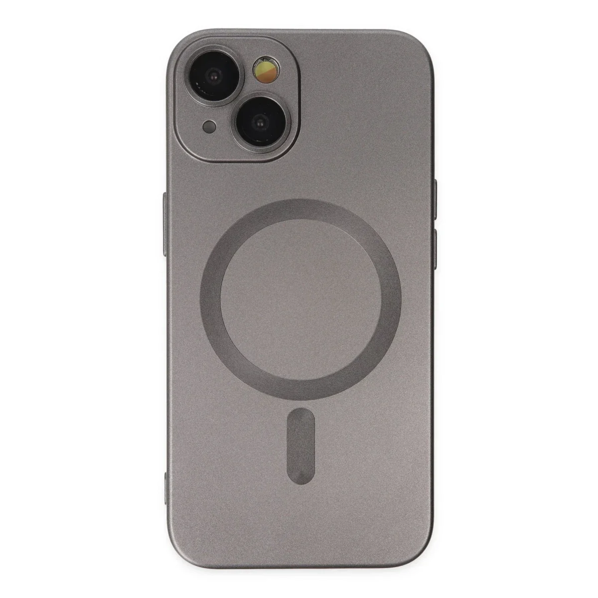 Apple iPhone 14 Plus Kılıf Moshi Lens Magneticsafe Silikon - Füme