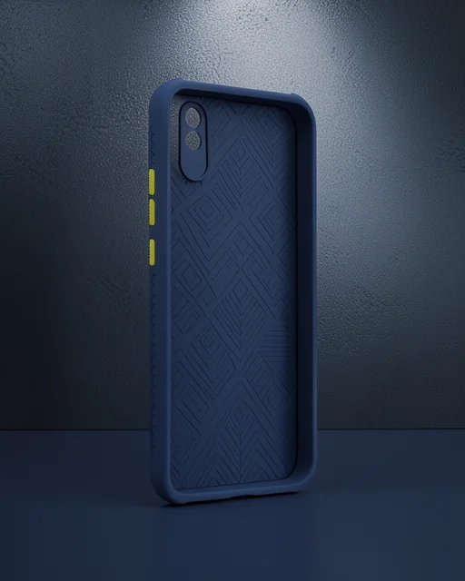 Xiaomi Redmi 9a Kılıf Miami Şeffaf Silikon - Lacivert