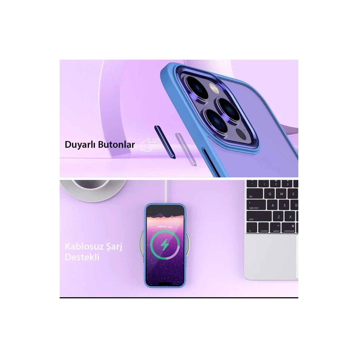 Apple iPhone 14 Pro Max Kılıf Power Silikon - Koyu Yeşil görsel 4