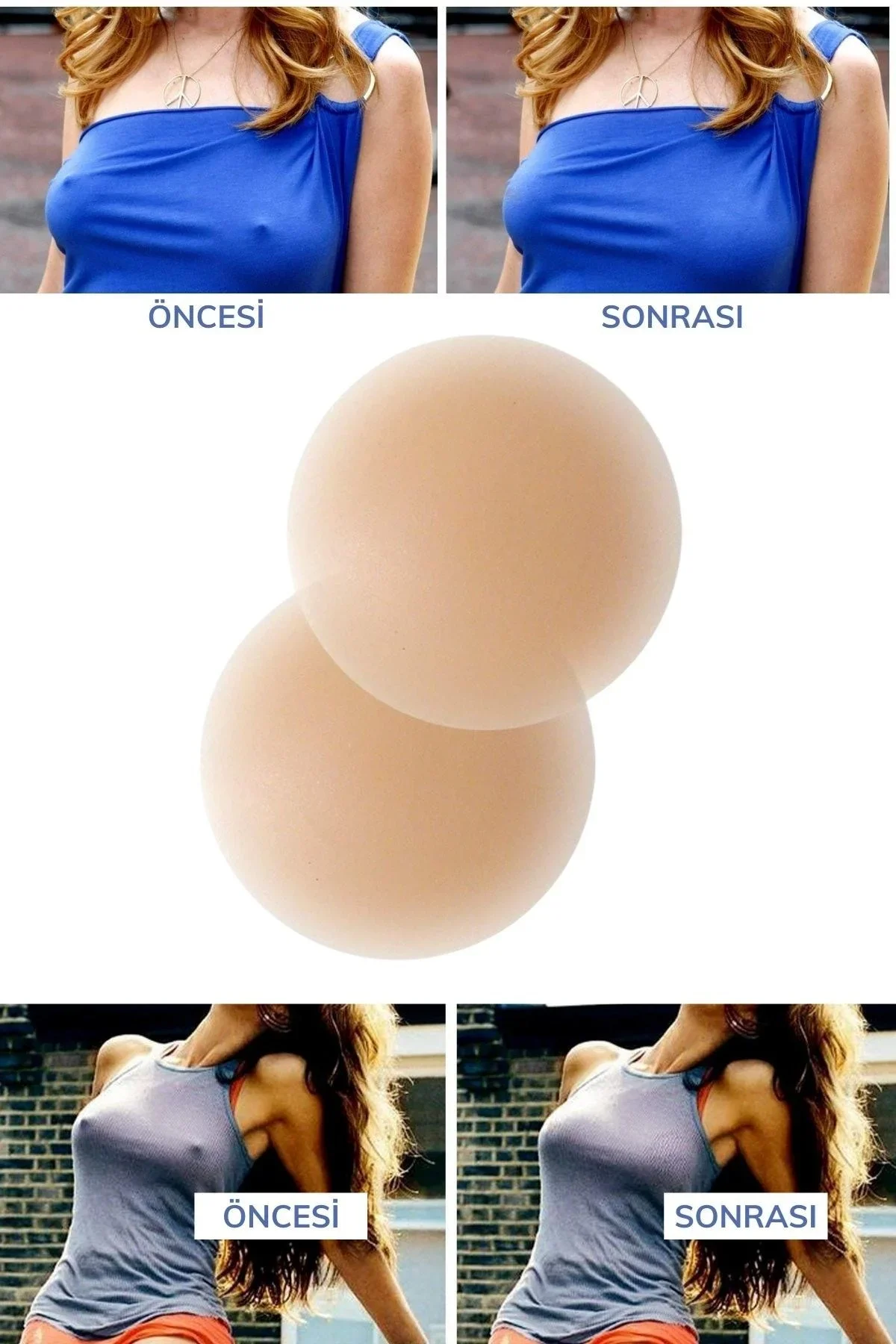 Silikon Göğüs Ucu Kapatıcı Gizleyici Bant Aparat Nipple Pad görsel 7
