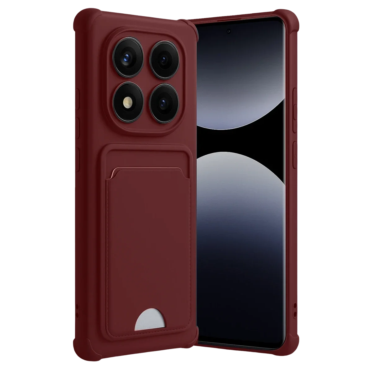 Xiaomi Redmi Note 14 Pro 4G Kelvin Kartvizitli Silikon - Bordo