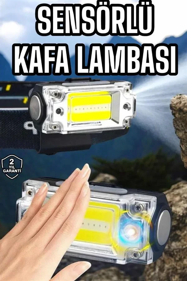 Şarjlı Kafa Feneri Suya Dayanıklı Ayarlanabilir Kamp Feneri görsel 2