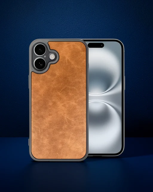 Apple İphone 16 Plus Kılıf Aras Deri Kapak - Taba