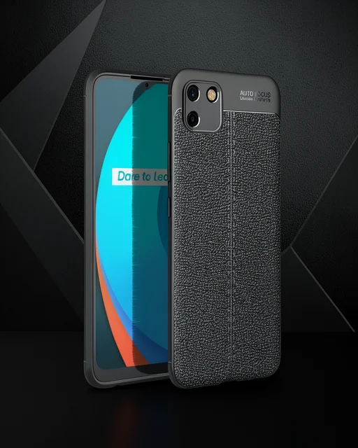 Realme C11 2021 Kılıf Auto Focus Kapak - Siyah