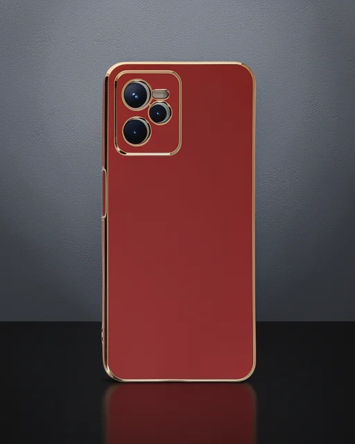 Realme C35 Kılıf Volet Silikon - Kırmızı
