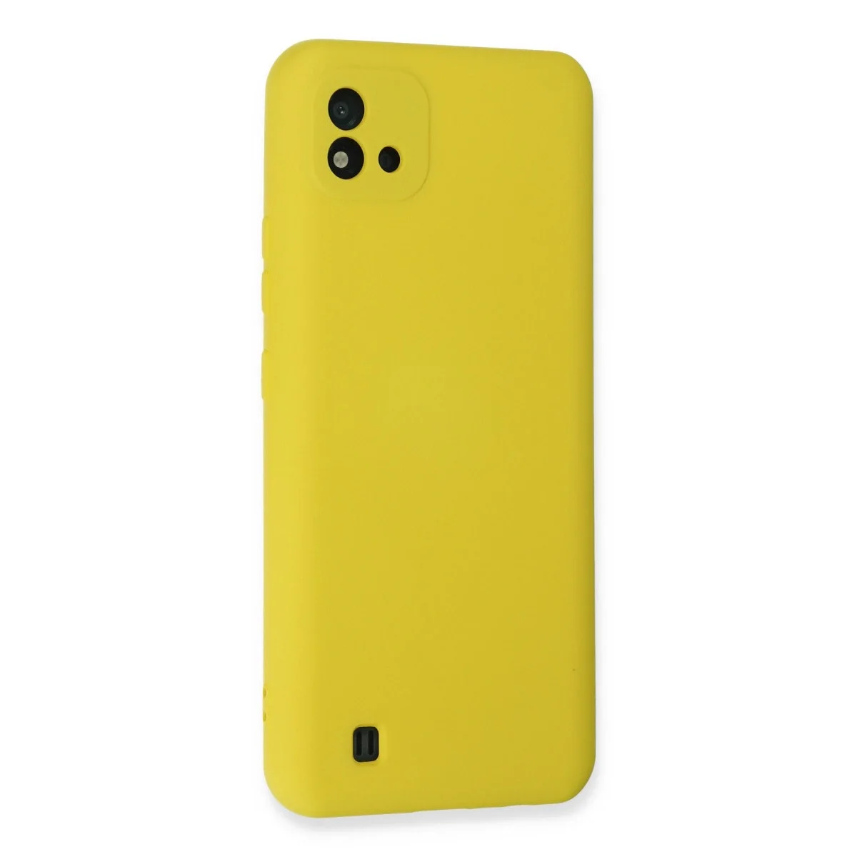 Realme C11 2021 Kılıf Nano İçi Kadife Silikon - Sarı görsel 3